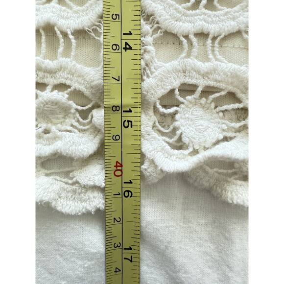 Whispers Romantic Lace Mini Skirt Off White Black Stretch Waist Band Size Large - Picture 15 of 15